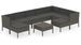 Salon de jardin 10 pcs avec coussins Résine tressée Gris 9 - Photo n°1