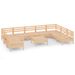 Salon de jardin 10 pcs Bois de pin massif 91 - Photo n°1