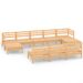 Salon de jardin 10 pcs Bois de pin massif 82 - Photo n°1