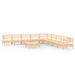 Salon de jardin 10 pcs Bois de pin massif 84 - Photo n°1
