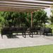 Salon de jardin 11 pcs avec coussins Aluminium Anthracite - Photo n°1