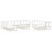 Salon de jardin 11 pcs Blanc Bois de pin massif - Photo n°1