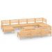 Salon de jardin 11 pcs Bois de pin massif 74 - Photo n°1