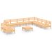 Salon de jardin 11 pcs Bois de pin massif 70 - Photo n°1