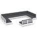 Salon de jardin 12 pcs avec coussins blanc bois de pin solide - Photo n°1