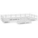 Salon de jardin 12 pcs Blanc Bois de pin massif 6 - Photo n°1