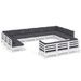 Salon de jardin 13 pcs avec coussins blanc bois de pin - Photo n°1