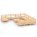 Salon de jardin 13 pcs Bois de pin massif 40 - Photo n°1