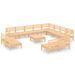 Salon de jardin 13 pcs Bois de pin massif 36 - Photo n°1