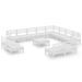 Salon de jardin 13 pcs Bois de pin massif Blanc - Photo n°1