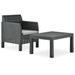 Salon de jardin 2 pcs avec coussin PP Anthracite - Photo n°1