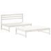 Salon de jardin 2 pcs blanc bois de pin massif - Photo n°1