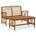 Salon de jardin 2 pcs Bois d'acacia solide 2 - Photo n°1