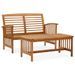 Salon de jardin 2 pcs Bois d'acacia solide - Photo n°1