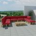 Salon de jardin 21 pcs Palettes Rouge bordeaux - Photo n°1