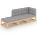 Salon de jardin 3 pcs avec coussins Bois de pin massif 15 - Photo n°1