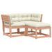 Salon de jardin 3 pcs avec coussins bois massif douglas - Photo n°1
