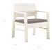 Salon de jardin 3 pcs avec coussins Plastique Blanc - Photo n°12