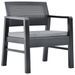 Salon de jardin 3 pcs avec coussins Plastique Gris - Photo n°7