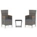 Salon de jardin 3 pcs avec coussins Résine tressée Gris 11 - Photo n°1
