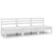 Salon de jardin 3 pcs Blanc Bois de pin massif 7 - Photo n°1