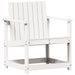 Salon de jardin 3 pcs blanc bois massif de pin - Photo n°4