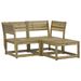 Salon de jardin 3 pcs bois de pin imprégné - Photo n°1