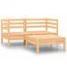 Salon de jardin 3 pcs Bois de pin massif 11 - Photo n°1