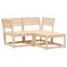 Salon de jardin 3 pcs bois de pin massif - Photo n°1