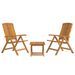 Salon de jardin 3 pcs bois de teck solide - Photo n°3