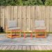 Salon de jardin 3 pcs marron bois de pin massif - Photo n°3