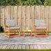 Salon de jardin 3 pcs marron bois de pin massif - Photo n°3