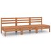 Salon de jardin 3 pcs Marron miel Bois de pin massif 7 - Photo n°1