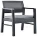 Salon de jardin 3 pcs Plastique Anthracite - Photo n°8