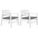 Salon de jardin 3 pcs Plastique Blanc 3 - Photo n°2