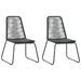 Salon de jardin 3 pcs Rotin PVC Noir 2 - Photo n°3