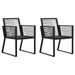 Salon de jardin 3 pcs Rotin PVC Noir - Photo n°6