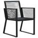 Salon de jardin 3 pcs Rotin PVC Noir - Photo n°7