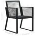 Salon de jardin 3 pcs Rotin PVC Noir - Photo n°10