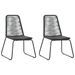 Salon de jardin 3 pcs Rotin PVC Noir 3 - Photo n°3