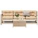 Salon de jardin 4 pcs avec coussins Bois de pin massif - Photo n°1