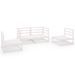 Salon de jardin 4 pcs Blanc Bois de pin massif 5 - Photo n°1