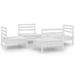 Salon de jardin 4 pcs Blanc Bois de pin massif 9 - Photo n°1