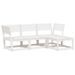 Salon de jardin 4 pcs blanc bois de pin massif - Photo n°1