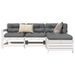 Salon de jardin 4 pcs blanc bois de pin massif - Photo n°1