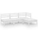 Salon de jardin 4 pcs Bois de pin massif Blanc 3 - Photo n°1
