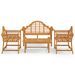 Salon de jardin 4 pcs Bois de teck solide - Photo n°1