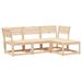 Salon de jardin 4 pcs bois massif de pin - Photo n°1