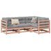 Salon de jardin 4 pcs et coussins bois massif sapin de douglas - Photo n°1