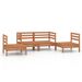 Salon de jardin 4 pcs Marron miel Bois de pin massif 11 - Photo n°1